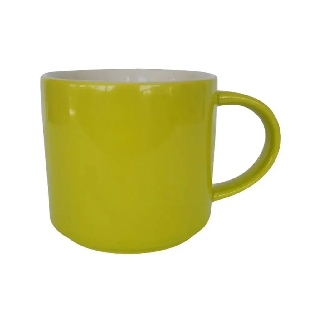 Starbucks Coffee Tea Mug Lime Green Glossy Ceramic Cup 2012 14 oz